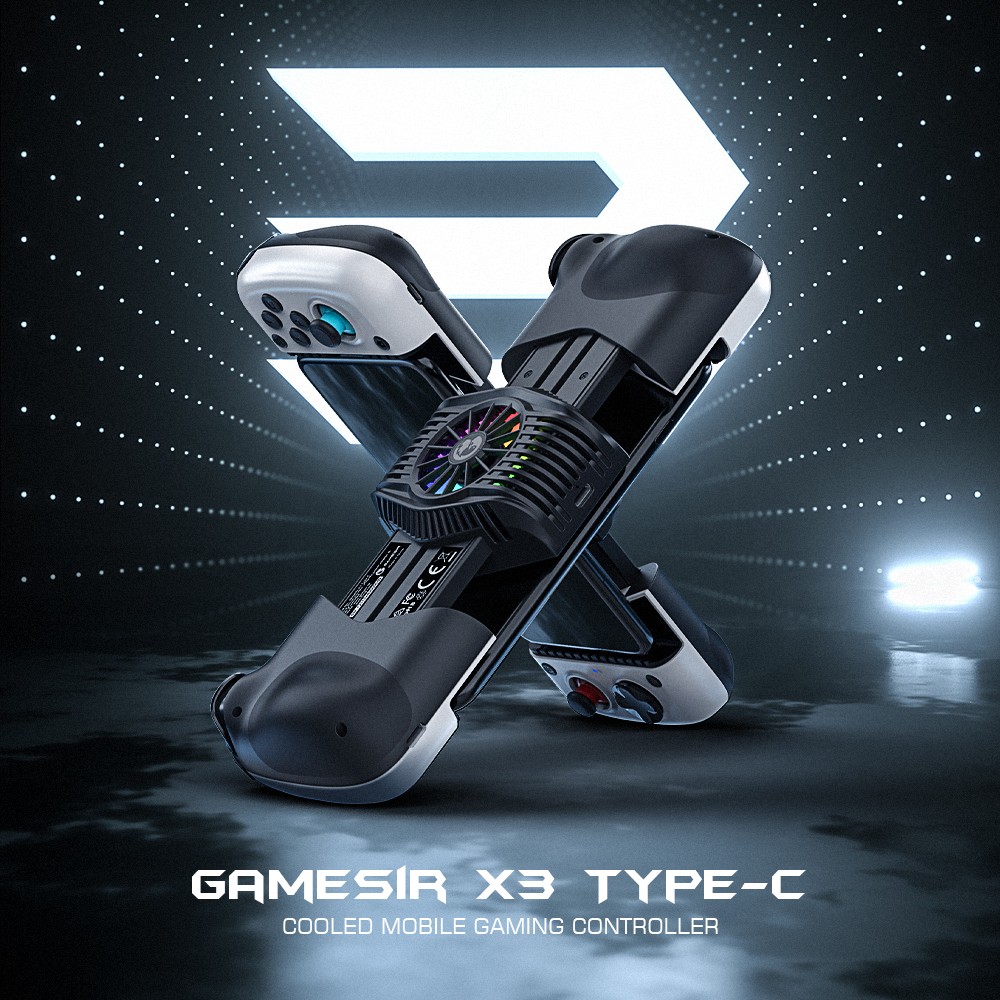 GameSir X3 Type-C Game Controller & Cooler with 4000 mm² Cooling Area, RGB Backlight, Compatible with Android 9