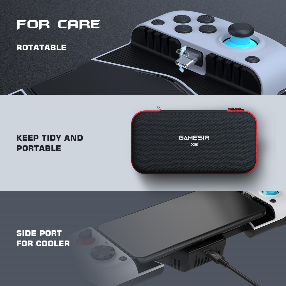 GameSir X3 Type-C Game Controller & Cooler with 4000 mm² Cooling Area, RGB Backlight, Compatible with Android 9