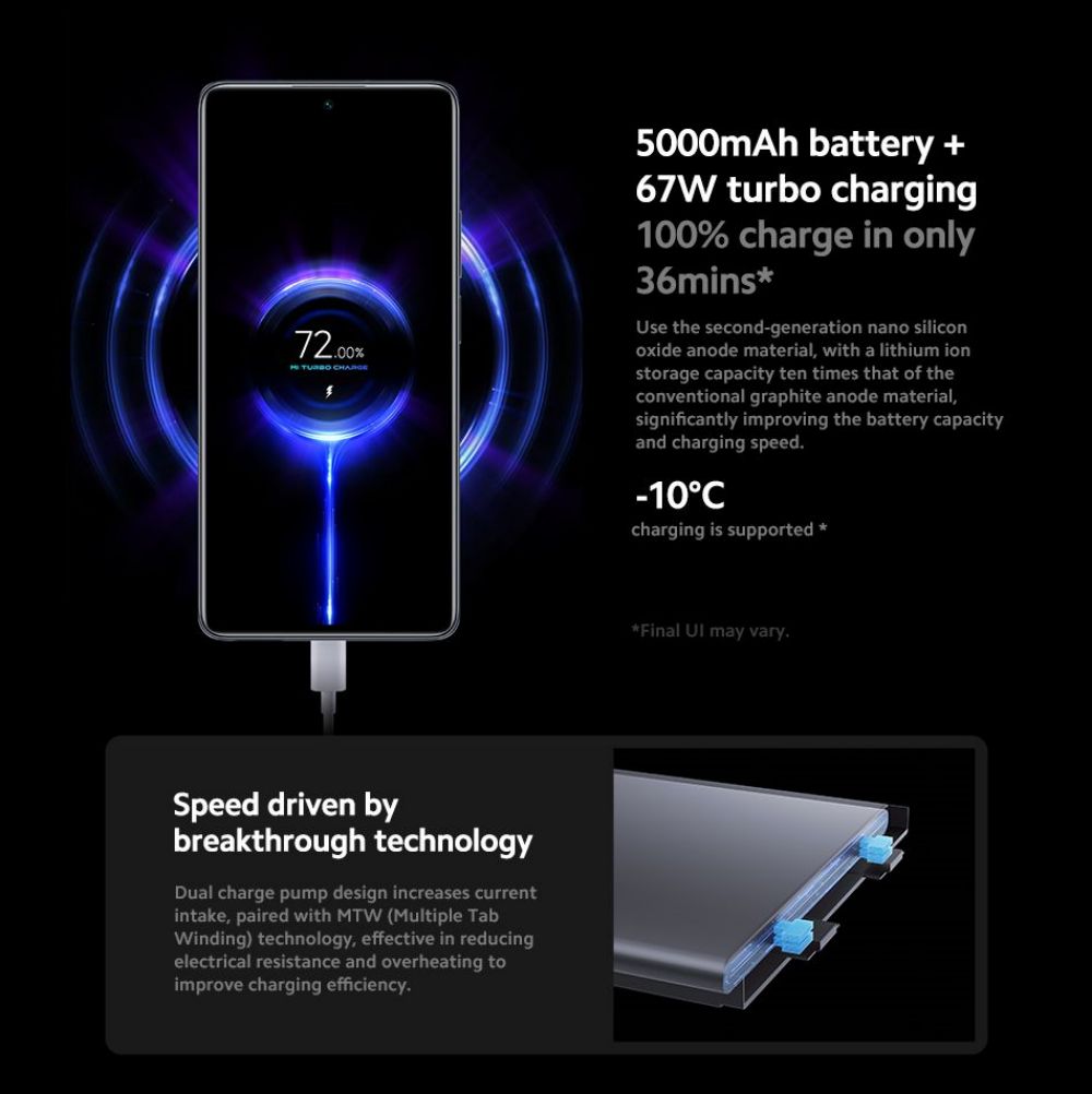 Global Version Xiaomi Mi 11T Cellphone 8GB 256GB Dimensity 1200-Ultra Octa Core 67W Charging 108MP Camera Celestial Blue