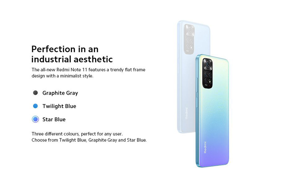 Global Version Xiaomi Redmi Note 11 Smartphone, 4GB 128GB Octa Core Snapdragon 680, 50MP Quad Camera, 5000mAh MIUI 13