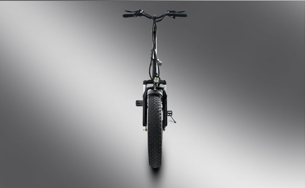 Happyrun HR-2006 Electric Folding Bike 350W Motor 36V 10Ah Battery 20''x4 Snow Tires 50km Range 25km/h Max Speed Black