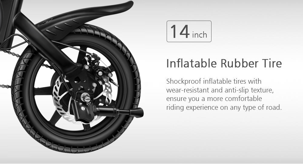 IENYRID B2 Folding E-bike 400W Motor 48V 7.5Ah Battery 14'' Pneumatic Tire 45km/h Max Speed Black