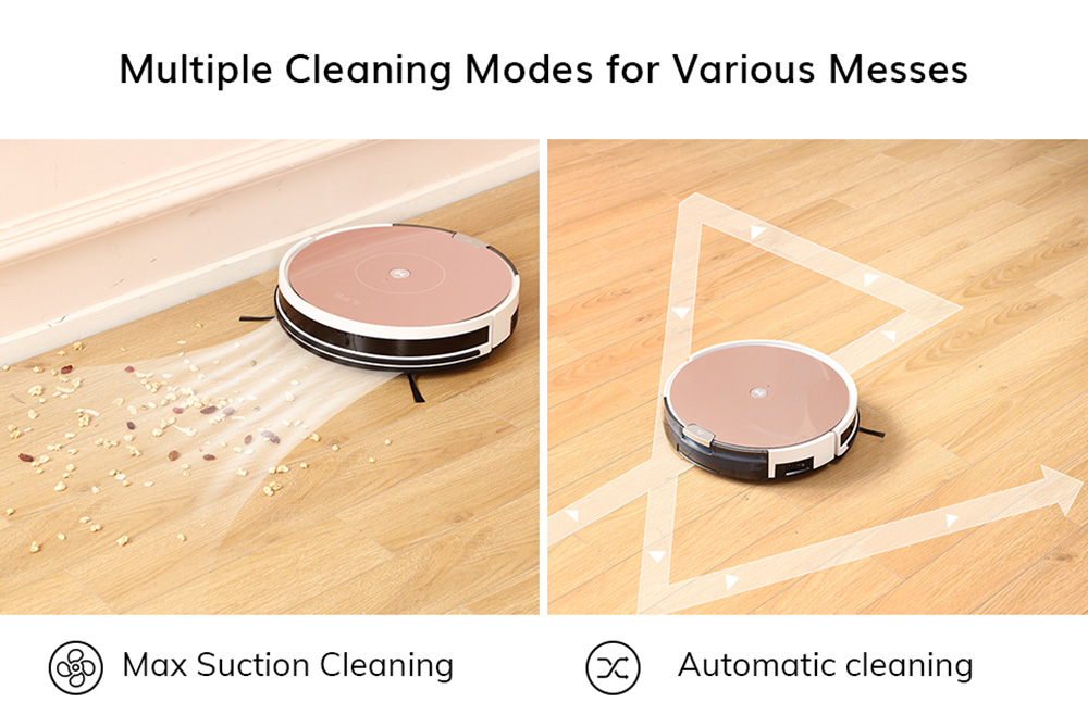 ILIFE A80 Plus Robot Vacuum Mop Cleaner, 1000Pa Carpet Pressurization, 450ml Dust Tank, WiFi APP Control Electronic Wall