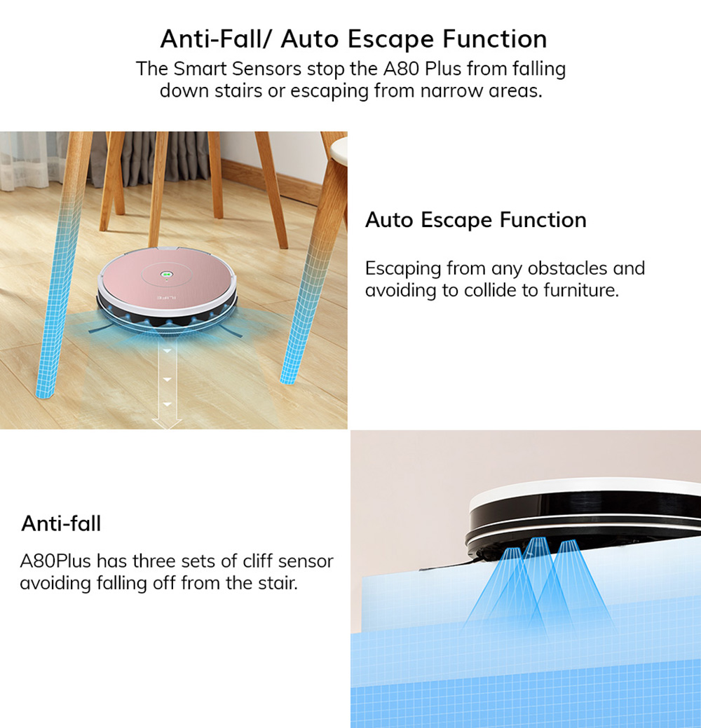 ILIFE A80 Plus Robot Vacuum Mop Cleaner