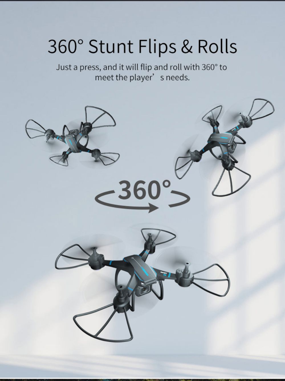 JJRC H105 2.4G RC Drone With Camera Airborne Gyro Rotation Quadcopter RTF 3 Advanced Training Mode For Beginner - Blue 1 Battery 21 JJRC H105 2.4G RC Drone with Camera Airborne Gyro Rotation Quadcopter RTF 3 Advanced Training Mode for Beginner - Blue 1 Battery