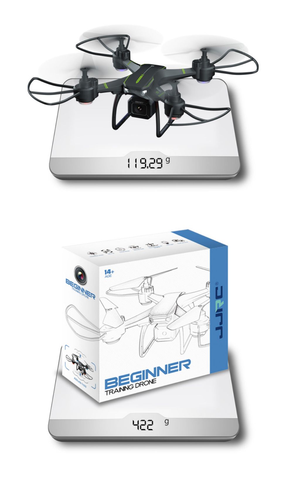 JJRC H105 2.4G RC Drone Airborne Gyro Rotation Quadcopter RTF 3 Advanced Training Mode For Beginner - Blue 3 Batteries 34 JJRC H105 2.4G RC Drone Airborne Gyro Rotation Quadcopter RTF 3 Advanced Training Mode for Beginner - Blue 3 Batteries