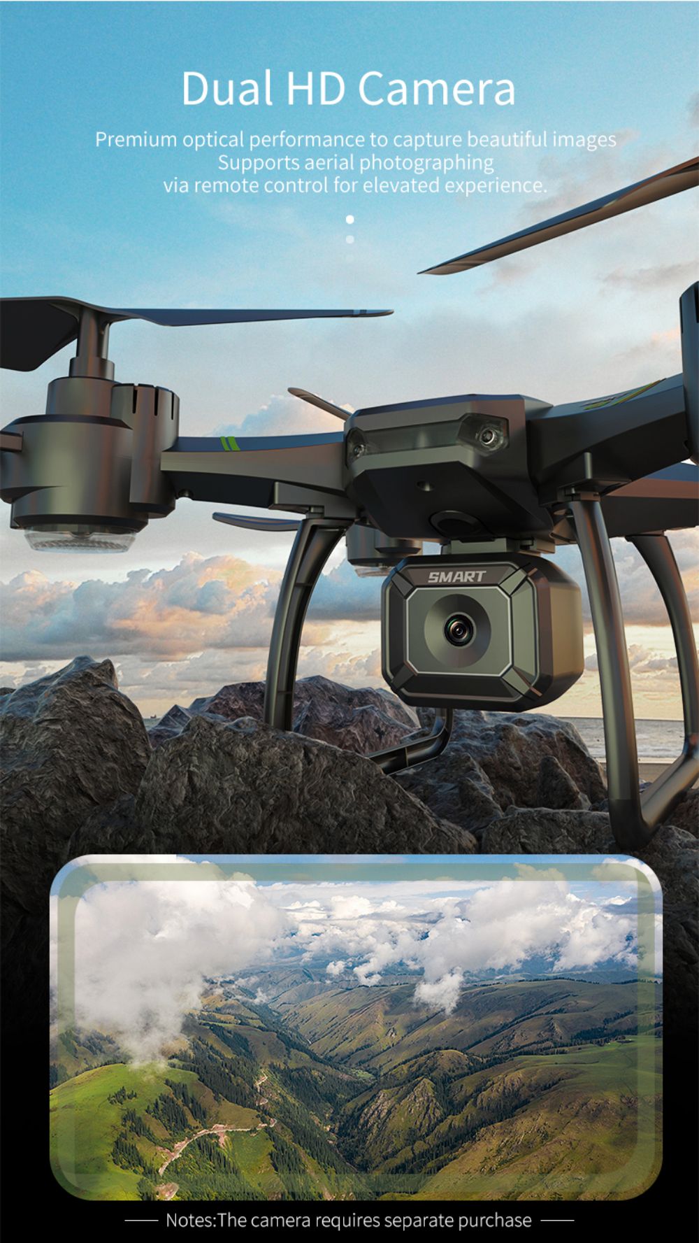 JJRC H105 2.4G RC Drone Airborne Gyro Rotation Quadcopter RTF 3 Advanced Training Mode for Beginner - Green 1 Battery