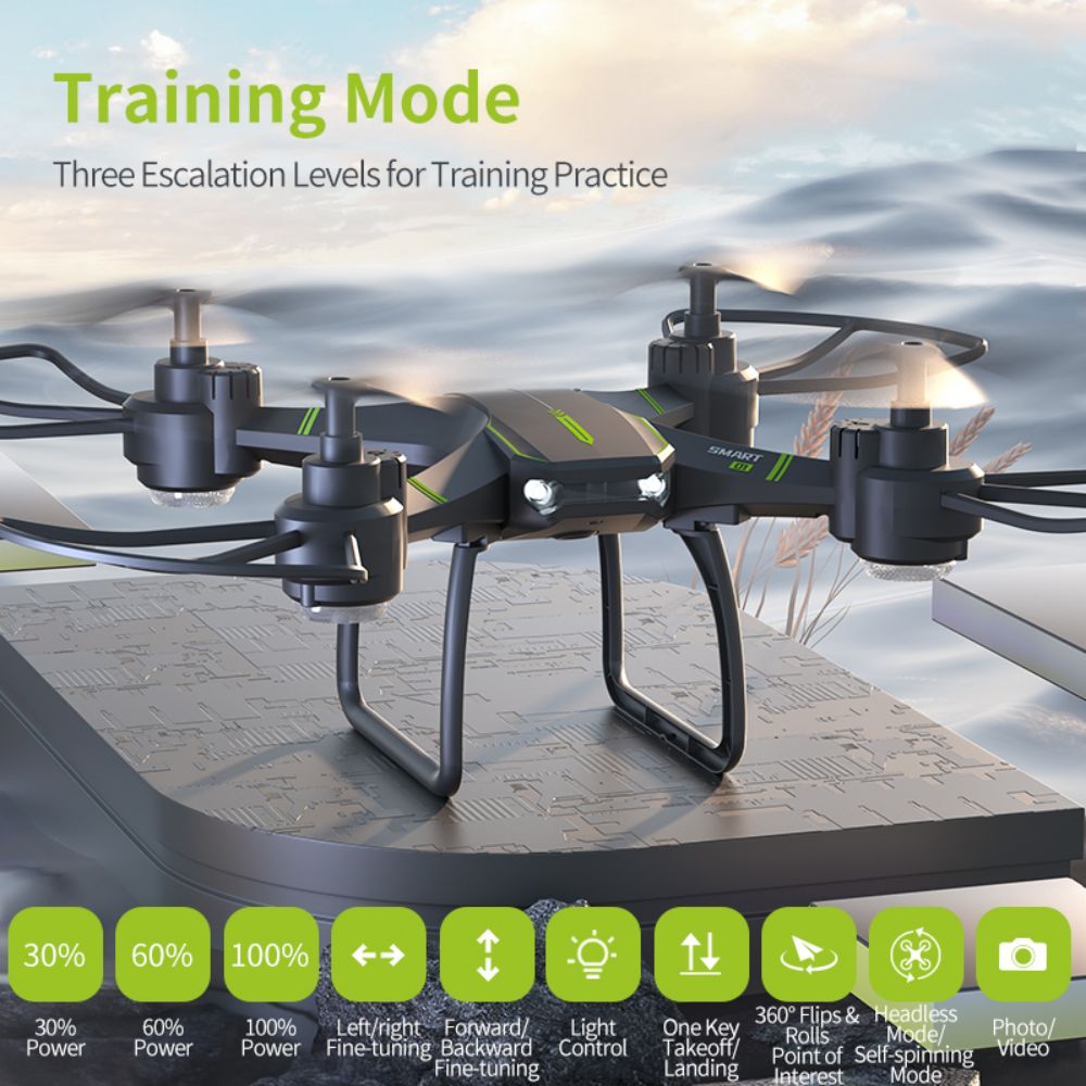 JJRC H105 2.4G RC Drone With Camera Airborne Gyro Rotation Quadcopter RTF 3 Advanced Training Mode For Beginner - Green 1 Battery 6 JJRC H105 2.4G RC Drone with Camera Airborne Gyro Rotation Quadcopter RTF 3 Advanced Training Mode for Beginner - Green 1 Battery