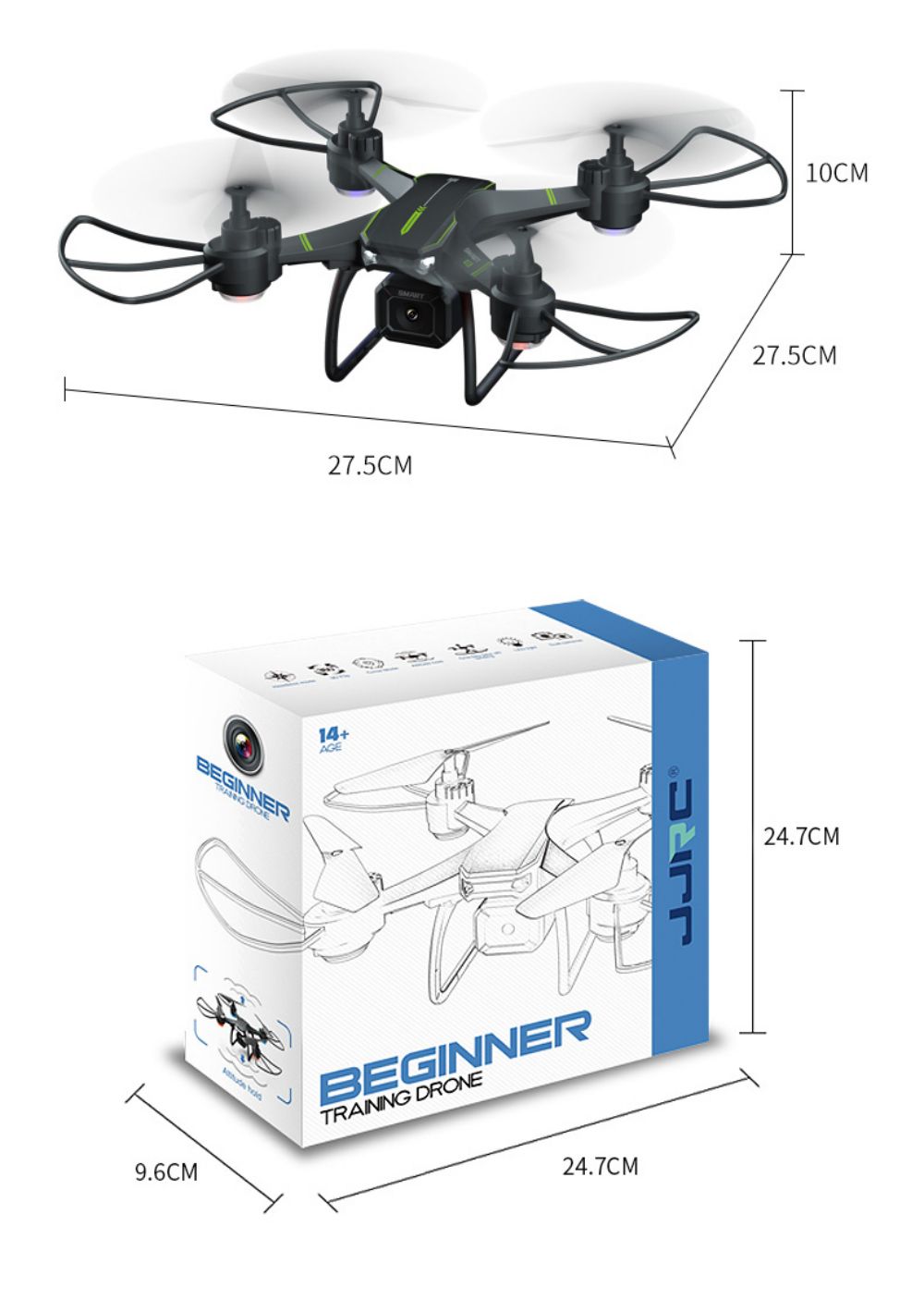 JJRC H105 2.4G RC Drone With Camera Airborne Gyro Rotation Quadcopter RTF 3 Advanced Training Mode For Beginner - Green 1 Battery 31 JJRC H105 2.4G RC Drone with Camera Airborne Gyro Rotation Quadcopter RTF 3 Advanced Training Mode for Beginner - Green 1 Battery