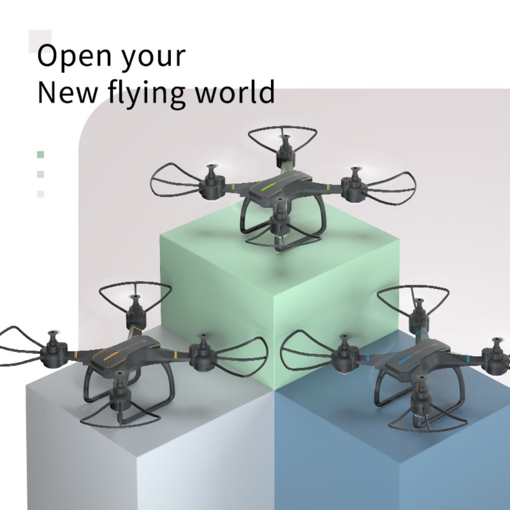 JJRC H105 2.4G RC Drone Airborne Gyro Rotation Quadcopter RTF 3 Advanced Training Mode for Beginner - Green 2 Batteries