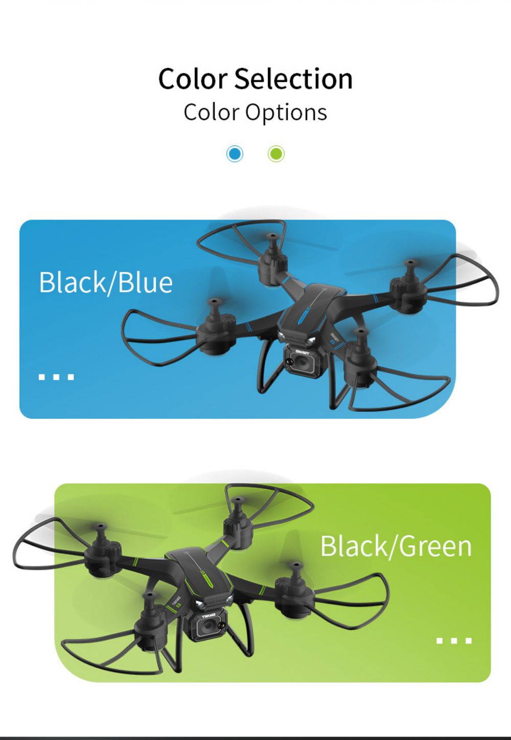 JJRC H105 2.4G RC Drone Airborne Gyro Rotation Quadcopter RTF 3 Advanced Training Mode for Beginner - Green 2 Batteries
