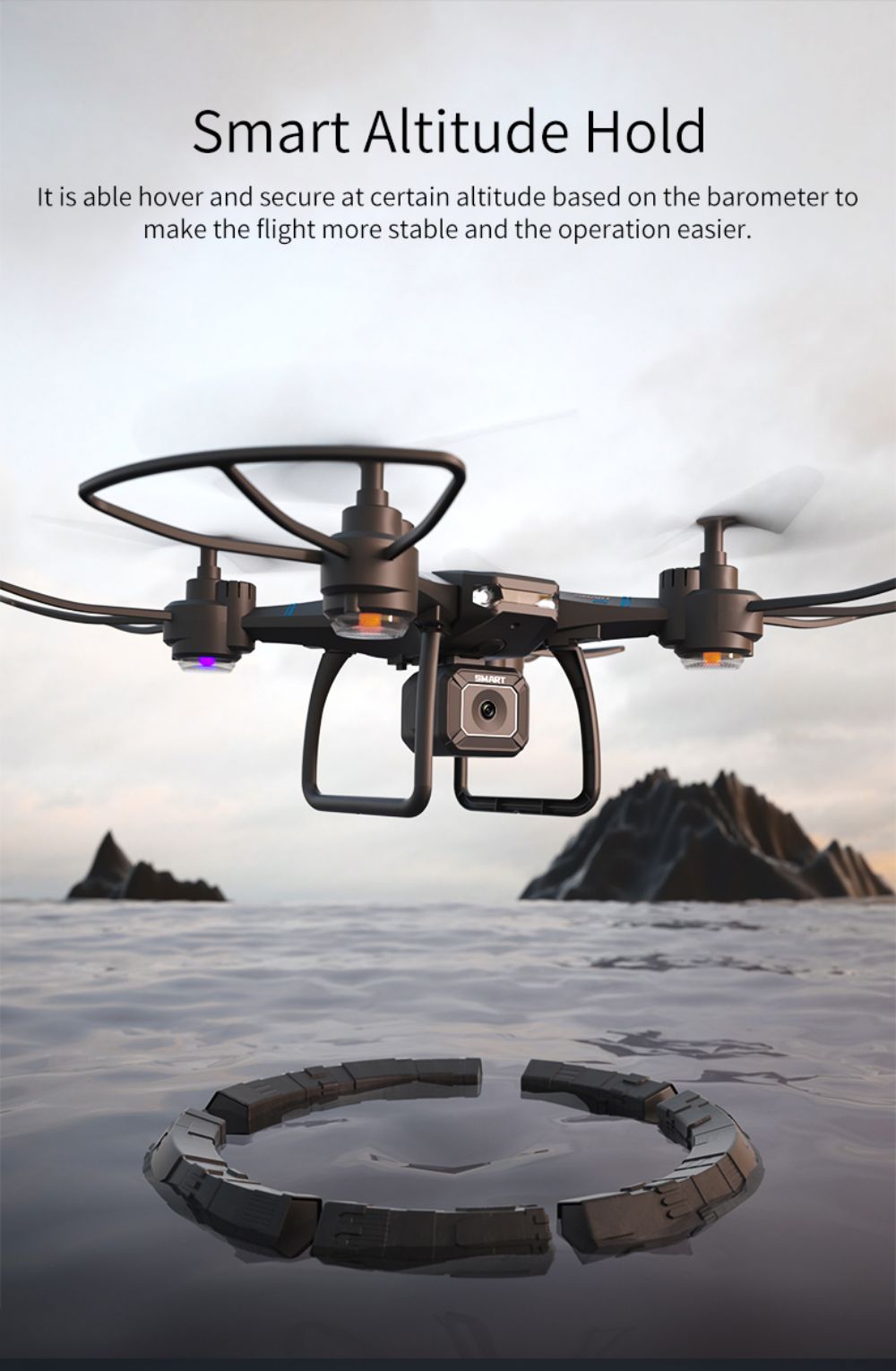 JJRC H105 2.4G RC Drone Airborne Gyro Rotation Quadcopter RTF 3 Advanced Training Mode for Beginner - Green 3 Batteries