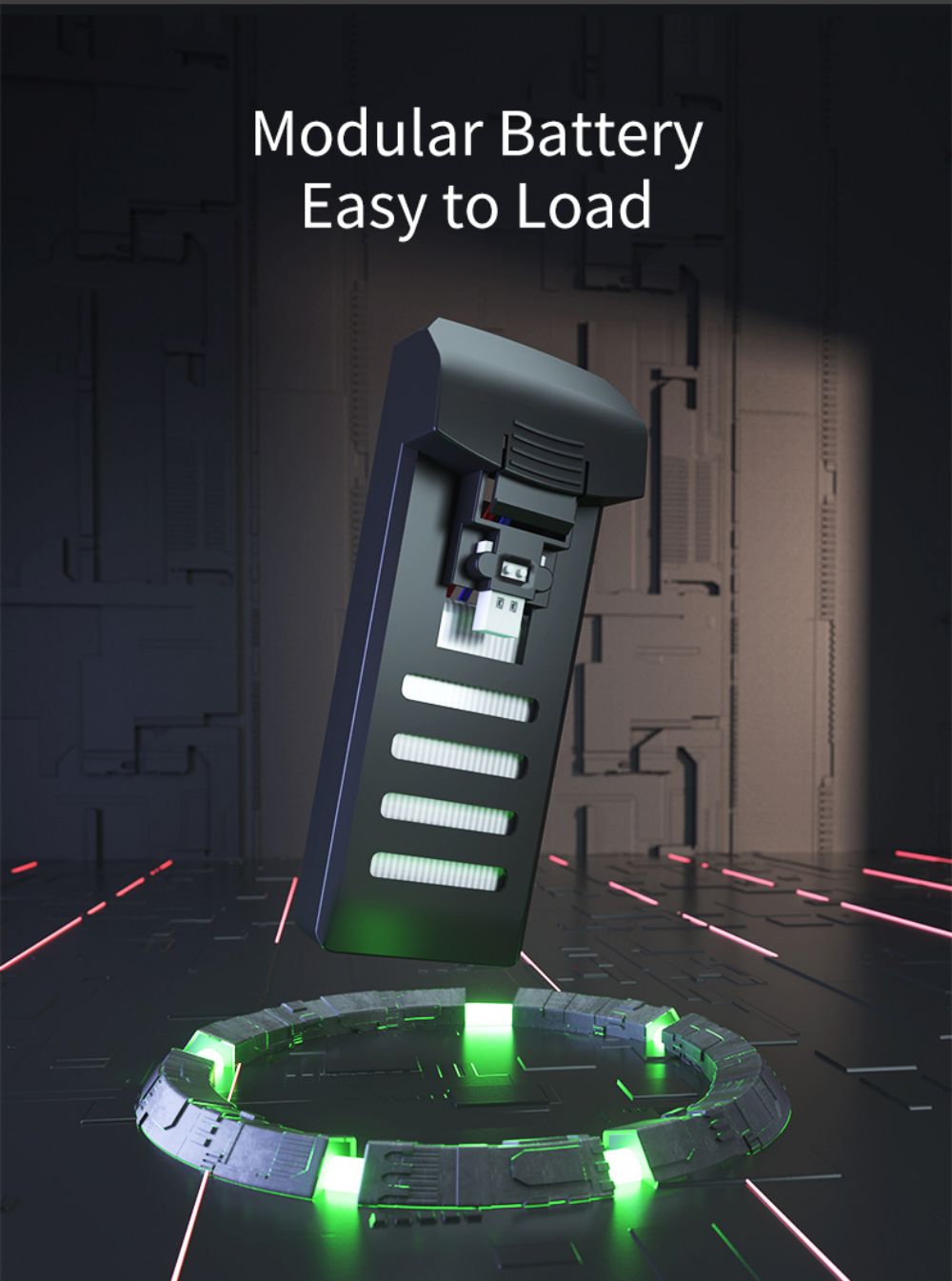 JJRC H105 2.4G RC Drone Airborne Gyro Rotation Quadcopter RTF 3 Advanced Training Mode for Beginner - Green 3 Batteries