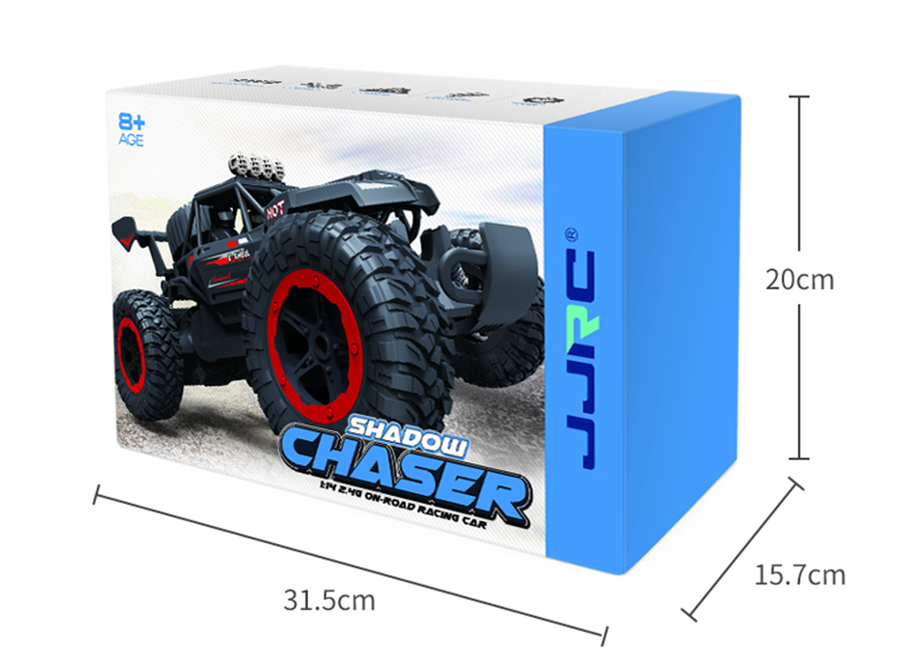 JJRC Q102 1/14 2.4G Racing RC Car 20km/h Max Speed 25 Mins Using Time RC Toy - Red