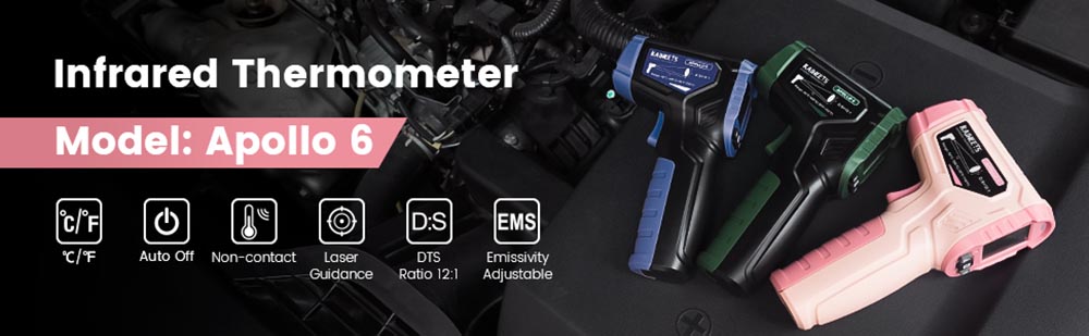 KAIWEETS Apollo 6 Non-Contact Infrared Thermometer (NOT for Humans) Temperature Gun - Black with Purple 16 KAIWEETS Apollo 6 Non-Contact Infrared Thermometer (NOT for Humans) Temperature Gun - Black with Purple
