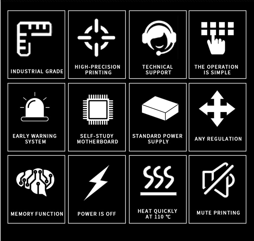 KINGROON KP3S 3D Printer, Aluminum Double Linear Guide Rails Double Cooling Fans, Printing Space 180x180x180mm - EU Plug