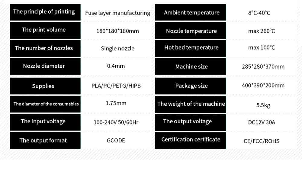 KINGROON KP3S 3D Printer, Aluminum Double Linear Guide Rails Double Cooling Fans, Printing Space 180x180x180mm - US Plug