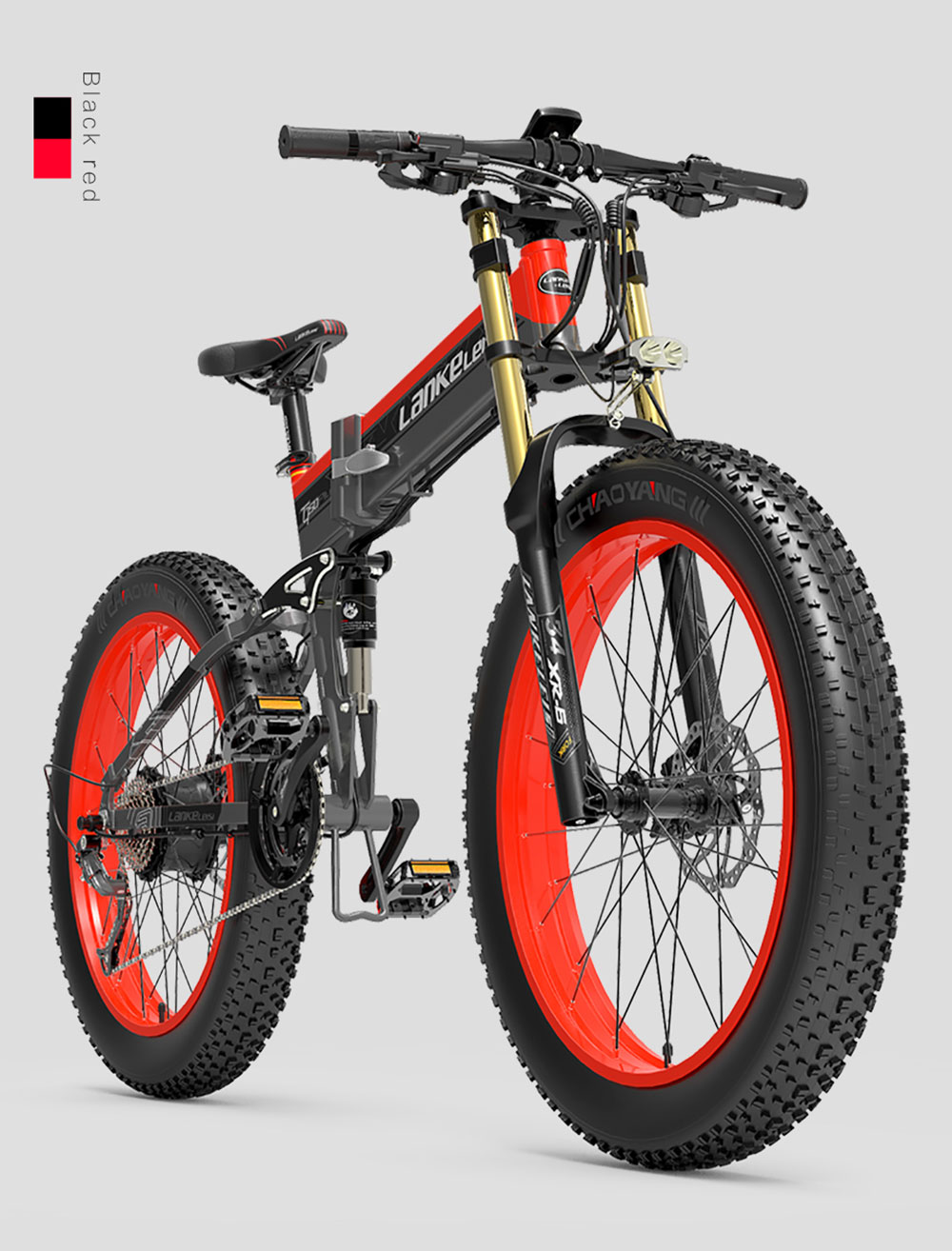 LANKELEISI T750 Plus Big Fork Electric Bike 48V 1000W Motor 14.5Ah Battery 26*4.0'' Fat Tire - Yellow