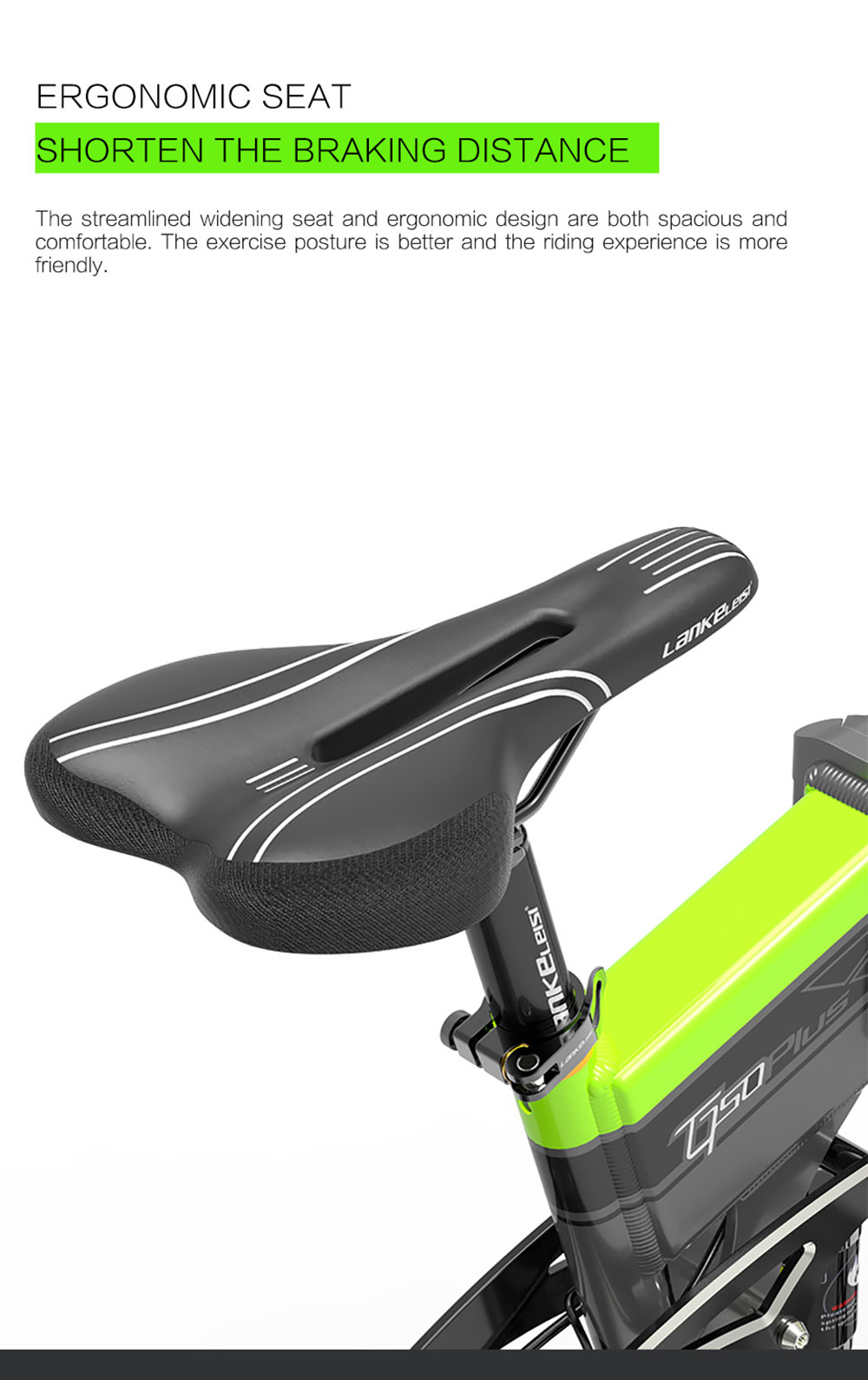 LANKELEISI T750 Plus Big Fork Electric Bike 48V 1000W Motor 17.5Ah Battery 26*4.0'' Fat Tire - Blue