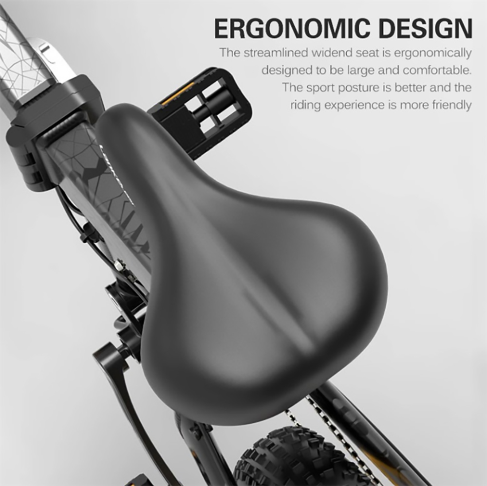 LANKELEISI X3000 Plus Folding Electric Mountain Bike 48V 1000W Motor 17.5Ah Battery - Grey