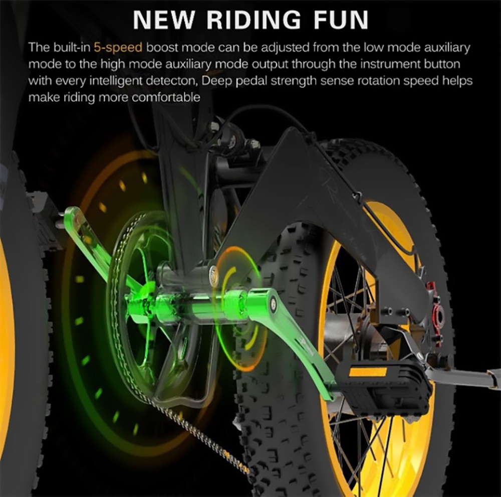 LANKELEISI X3000 Plus Folding Electric Mountain Bike 48V 1000W Motor 17.5Ah Battery - Grey