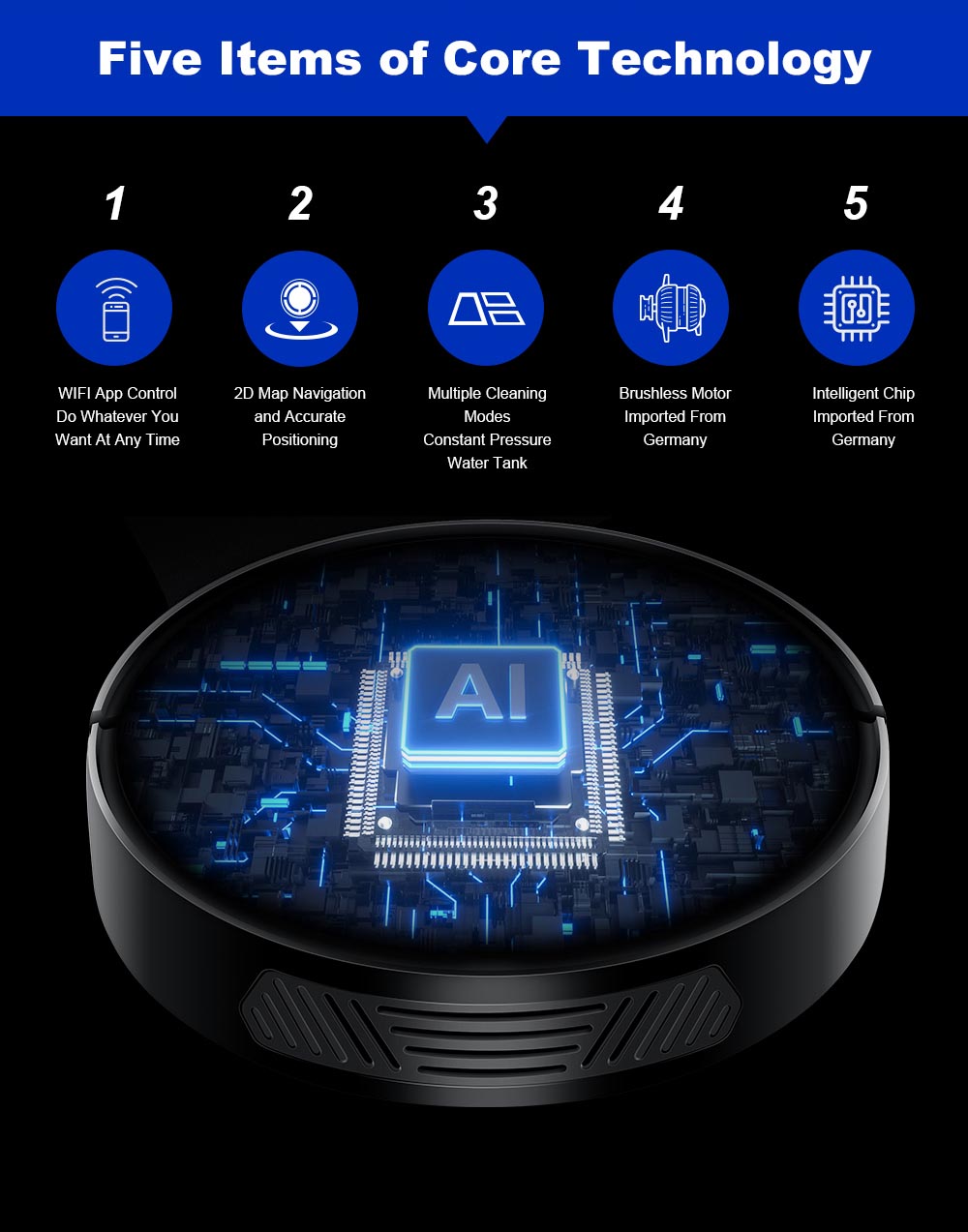 LIECTROUX M7S Pro Robot Vacuum Cleaner, 2D Map Navigation, 4400mAh Battery, Run 110mins, Dry and Wet Mopping - Black