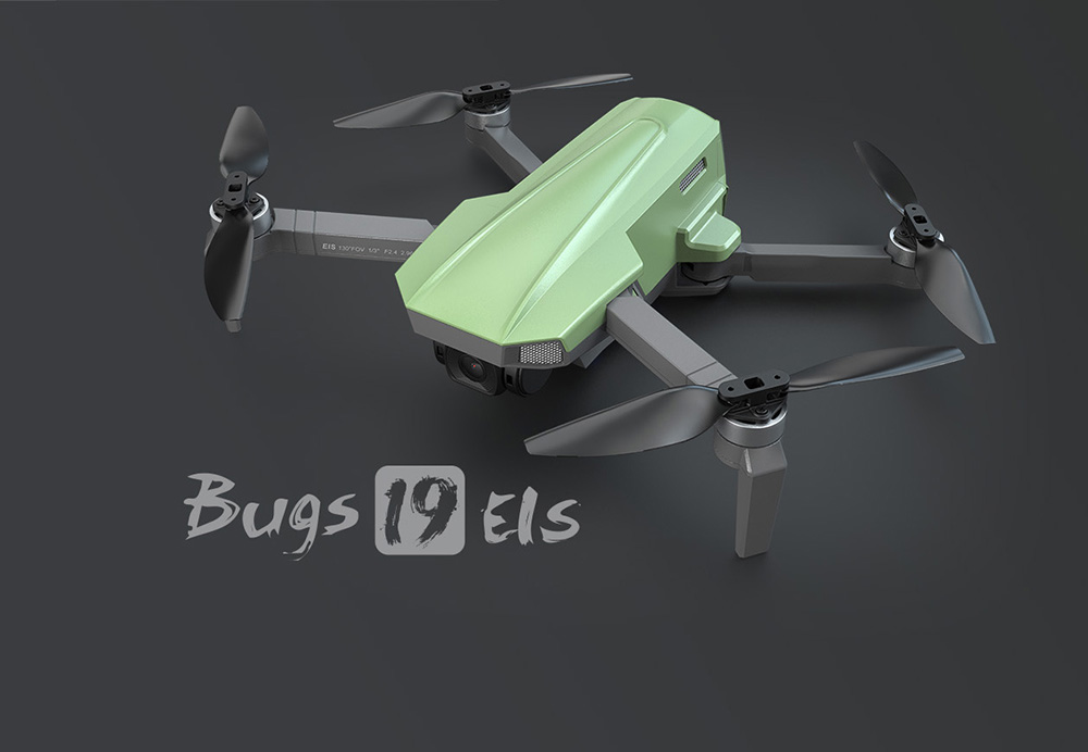 MJX Bugs B19 2.5K GPS Brushless RC Drone 5G WiFi FPV 22mins Flight Time Foldable Anti-shake Green - Two Batteries