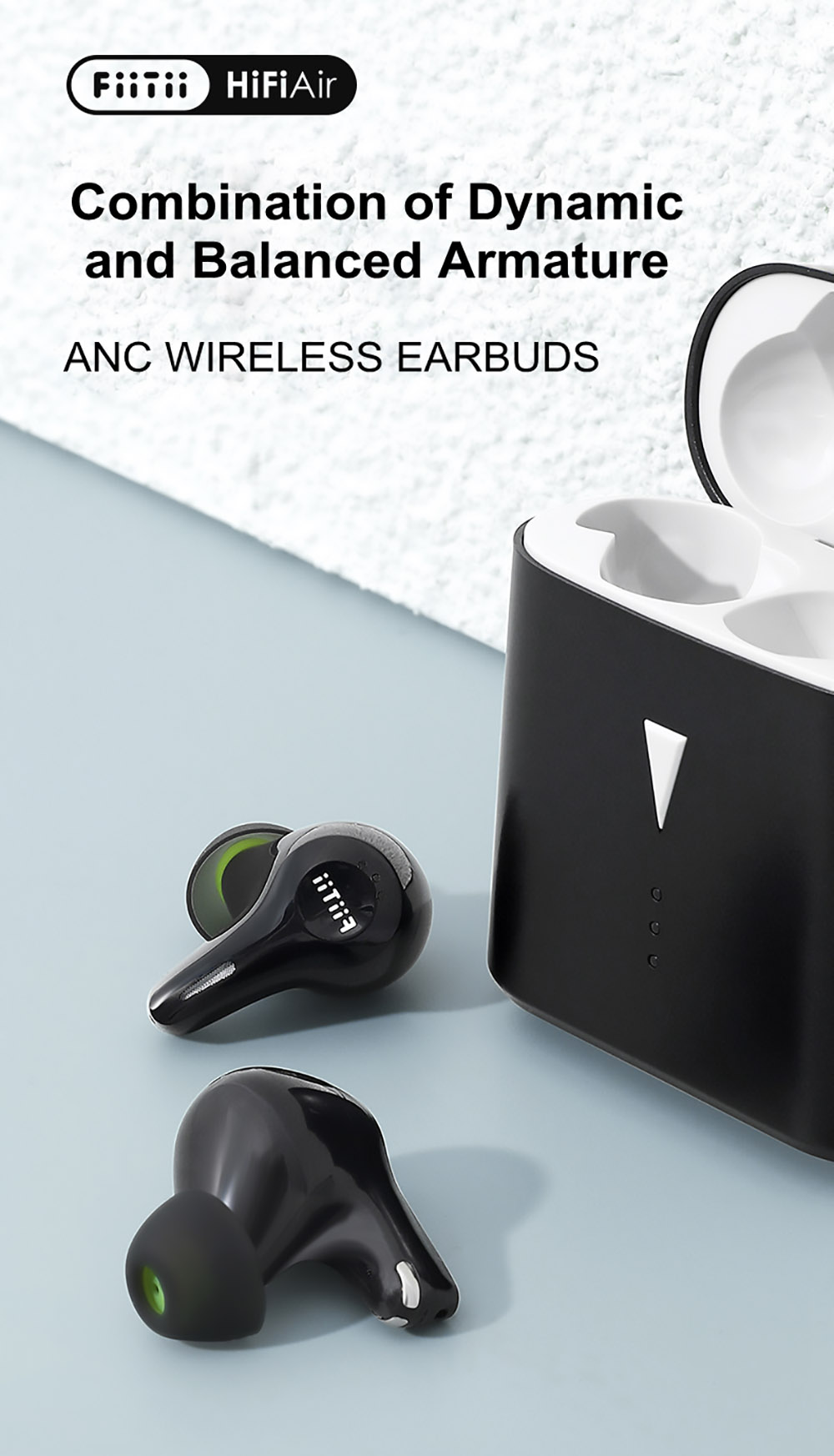 Mifo HiFi Air Wireless Earbuds Hybrid ANC Bluetooth 5.2 Earphone 4-mic Gaming Headphone Dual Driver - Armature + Dynamic