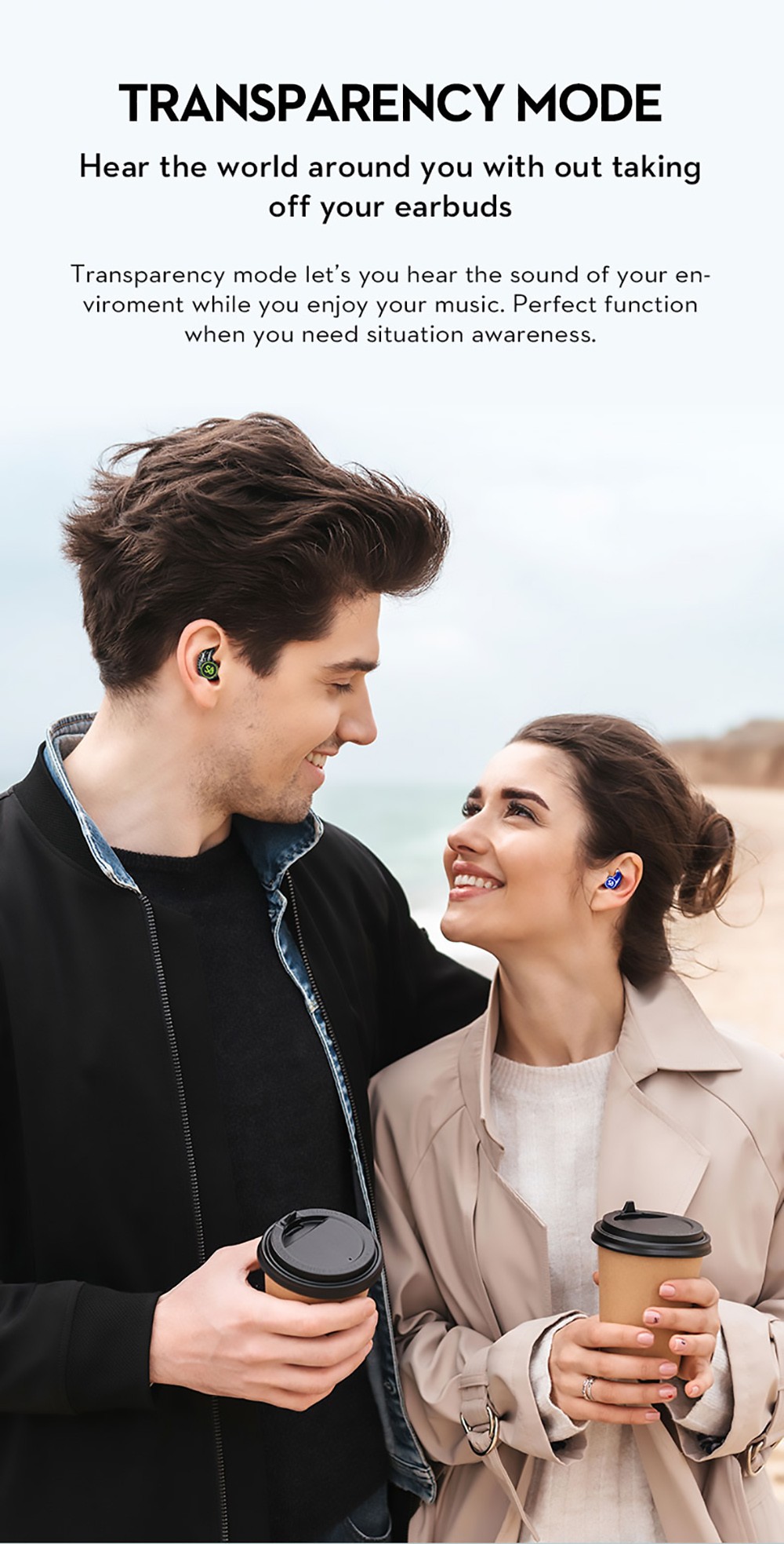 Mifo S Bluetooth 5.2 ANC Blanced Armature TWS Earphones, Adaptive ANC, Strong Mild Passthrough, IPX7 Waterproof, 40H Playtime, Charge 15mins Play For 2 Hours, Low Latency Mode, Sleep Mode, Blue White 14 Mifo S Earbuds Active Noise Cancelling True Wireless Bluetooth 5.2 Earphone - Blue and White