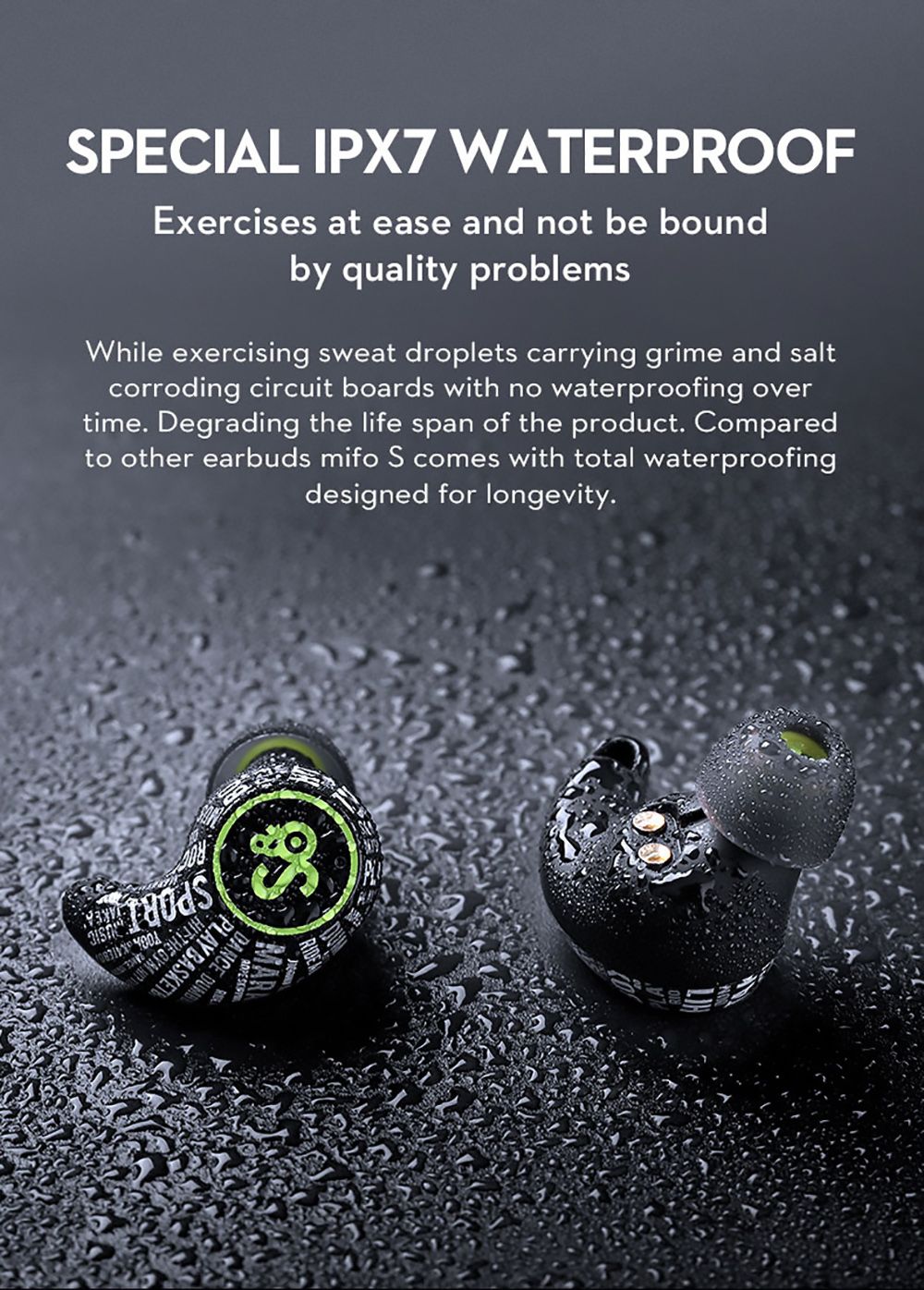 Mifo S Bluetooth 5.2 ANC Blanced Armature TWS Earphones, Adaptive ANC, Strong Mild Passthrough, IPX7 Waterproof, 40H Playtime, Charge 15mins Play For 2 Hours, Low Latency Mode, Sleep Mode, Blue 16 Mifo S Earbuds Active Noise Cancelling True Wireless Bluetooth 5.2 Earphone - Emerald Blue