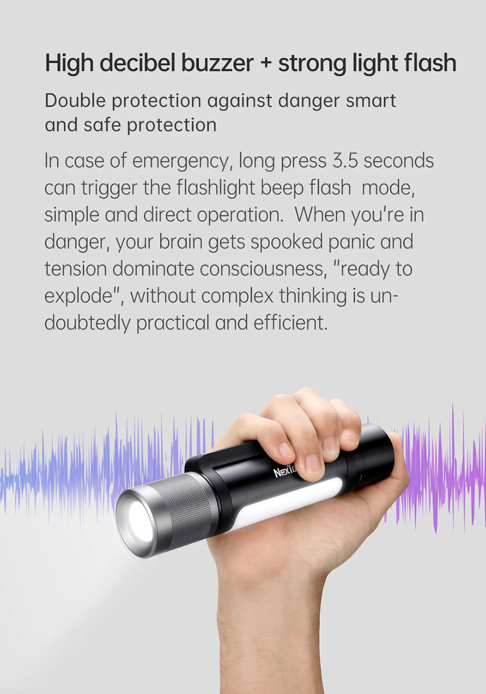 Nextool 12 In 1 900lm Music Pulse Lamp, Telescopic Focus, 245M Long Range LED Flashlight Torch, Mini Speaker Power Bank