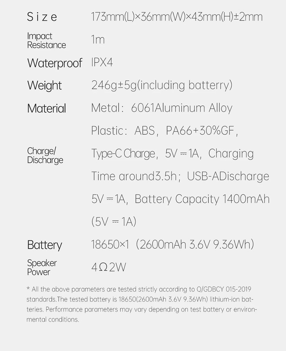 Nextool 12 In 1 900lm Music Pulse Lamp, Telescopic Focus, 245M Long Range LED Flashlight Torch, Mini Speaker Power Bank