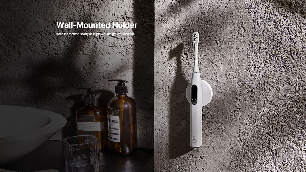 Oclean X Pro Elite Sonic Electric Toothbrush Smart Electric Toothbrush IPX7 Quiet Mark Fast Charging - Grey