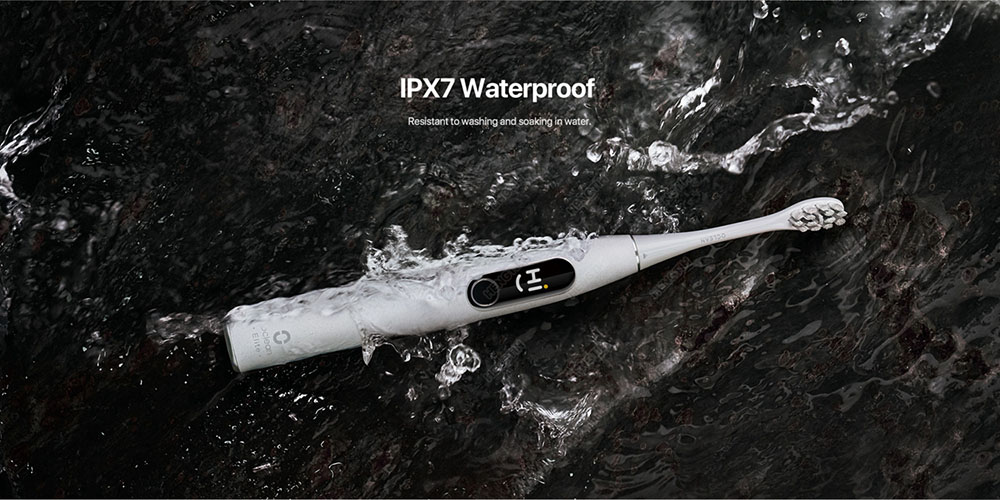 Oclean X Pro Elite Sonic Electric Toothbrush Smart Electric Toothbrush IPX7 Quiet Mark Fast Charging - Grey