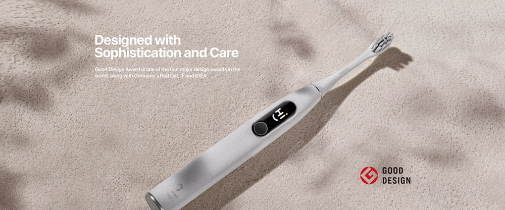 Oclean X Pro Elite Sonic Electric Toothbrush Smart Electric Toothbrush IPX7 Quiet Mark Fast Charging - Grey