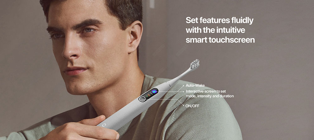 Oclean X Pro Elite Sonic Electric Toothbrush Smart Electric Toothbrush IPX7 Quiet Mark Fast Charging - Grey