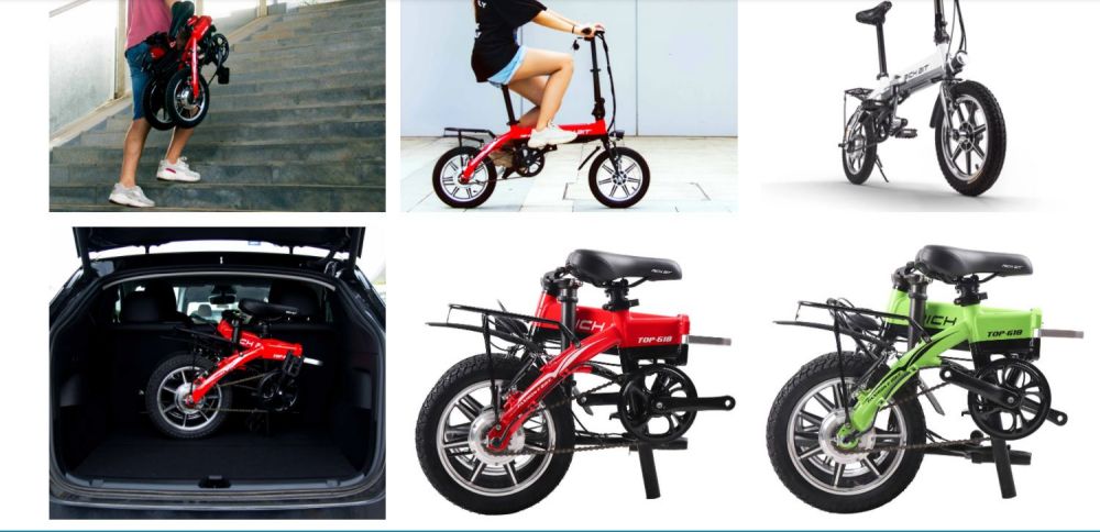 Rich Bit TOP 618 Folding City E-bike - Red – Pogo cycles UK