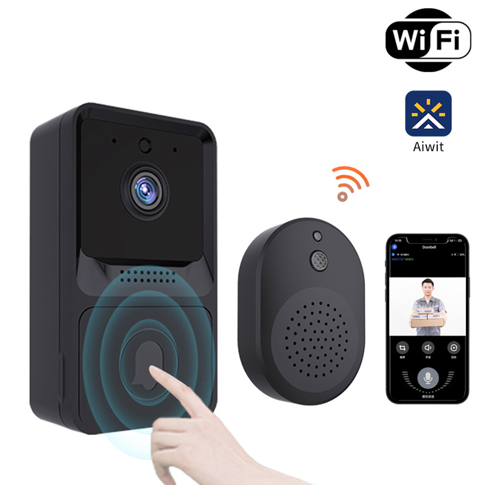 S1 Smart Wireless Door Camera with Chime, Night Vision, 2.4GHz WiFi, 2-Way Audio, Call Receivers for iOS & Android