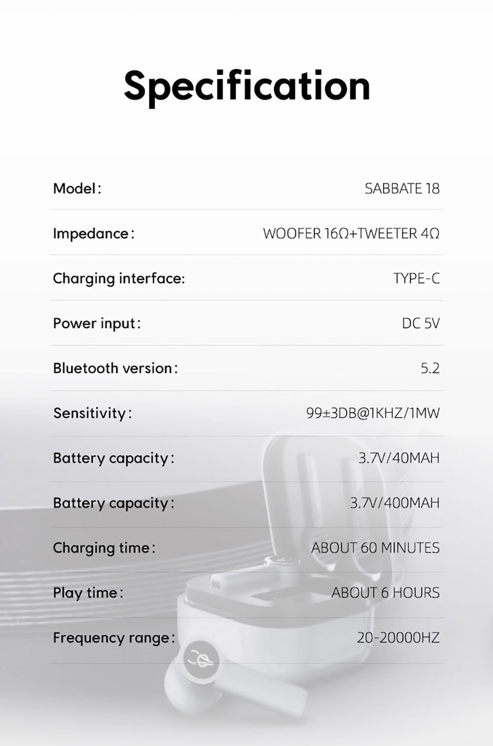 Bezdrôtové slúchadlá do uší Sabbat E18 TWS Bluetooth 5.2 pre hudbu a hry – Aurora Green