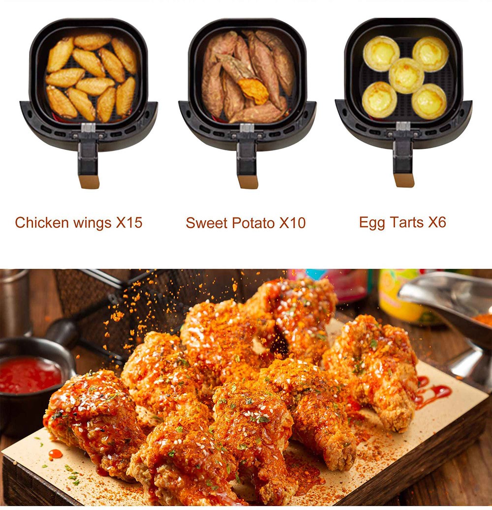 Sonifer SF1014 1450W 5L Air Fryer without Oil, LED Touchscreen, 360 Degree Baking, Electric Deep Fryer Nonstick Basket