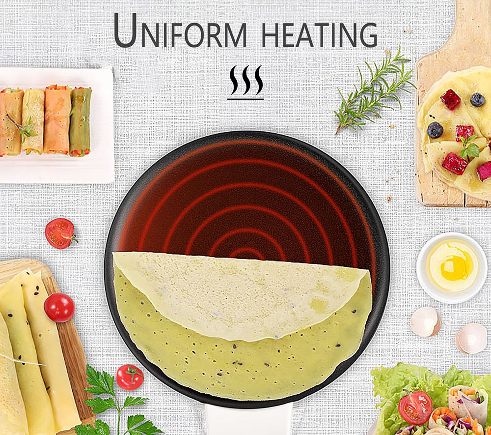 Sonifer SF3038 650W Electric Pancake Crepe Maker Pizza Machine, Non-Stick Griddle Baking Pan, Cake Machine Tools - Red