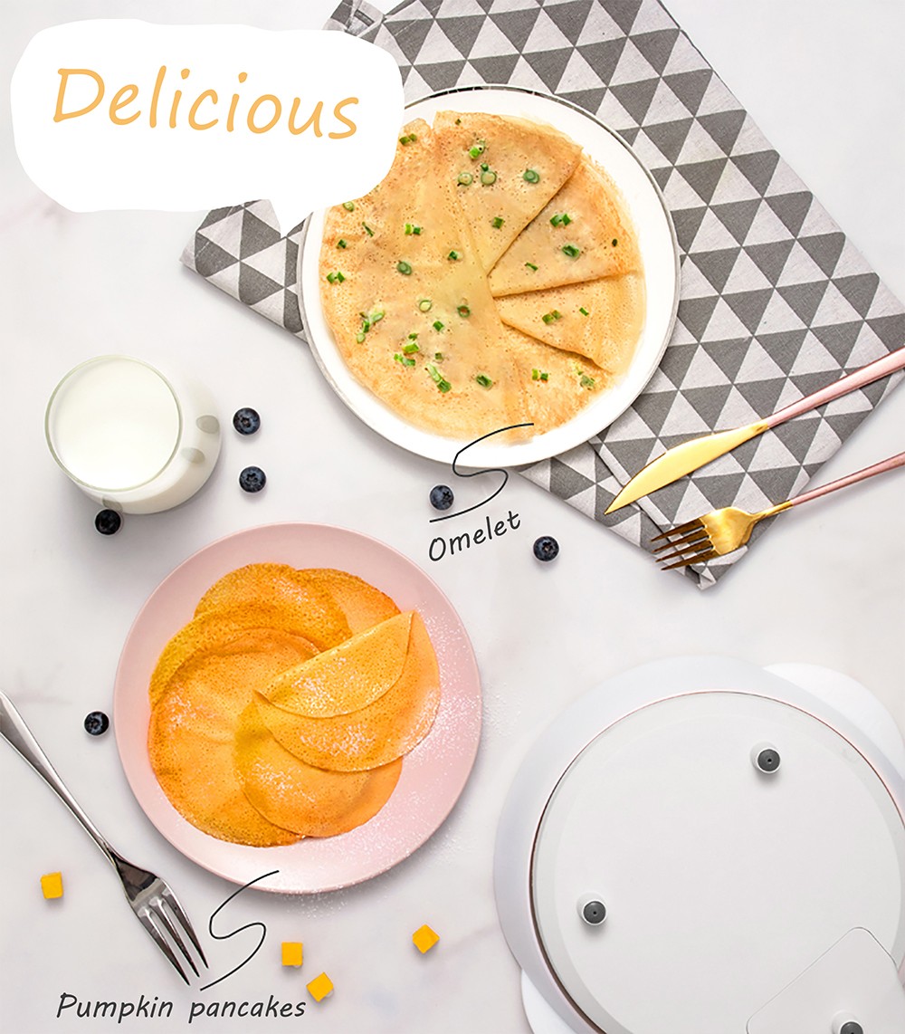 Sonifer SF3038 650W Electric Pancake Crepe Maker Pizza Machine, Non-Stick Griddle Baking Pan, Cake Machine Tools - Red