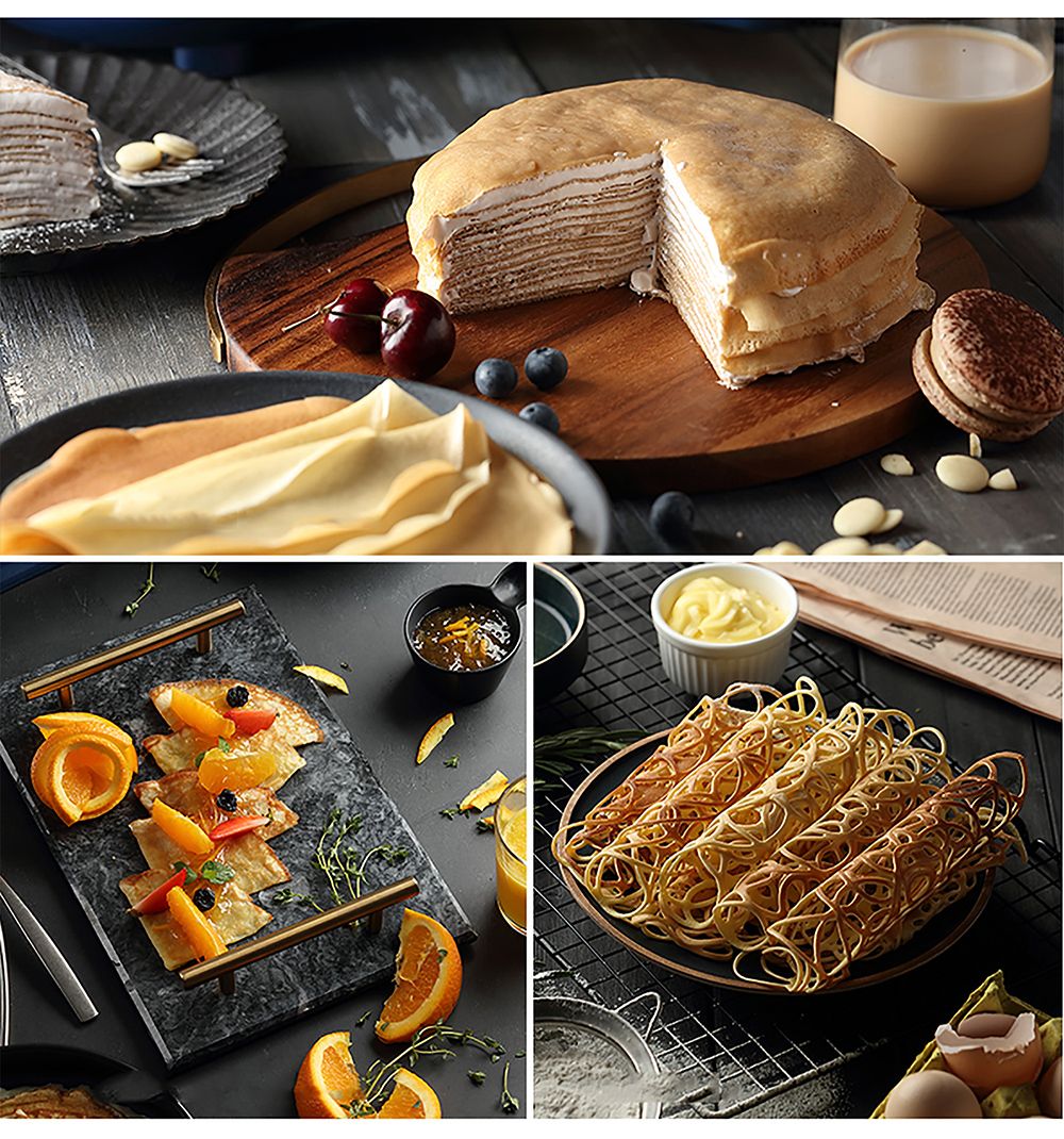 Sonifer SF3038 650W Electric Pancake Crepe Maker Pizza Machine, Non-Stick Griddle Baking Pan, Cake Machine Tools - Red