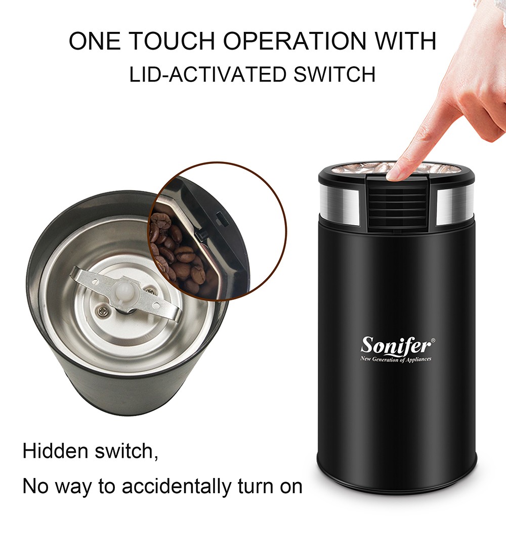 Sonifer SF3526 200W 50g Mini Electric Coffee Grinder