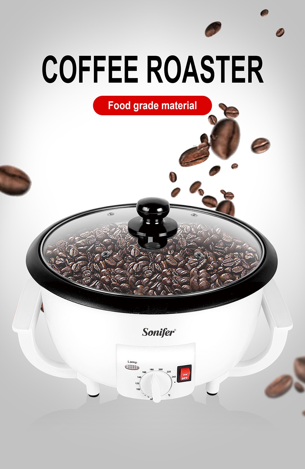 Sonifer SF3544 Electric Coffee Bean Baked Roaster