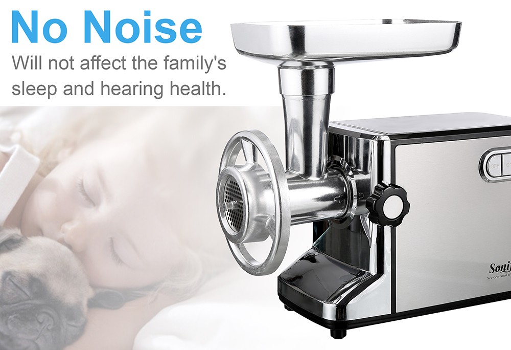 Sonifer SF5001 3000W Electric Meat Grinder, Stainless Steel Heavy Duty Mincer, ​Sausage Stuffer Food Processor Chopper