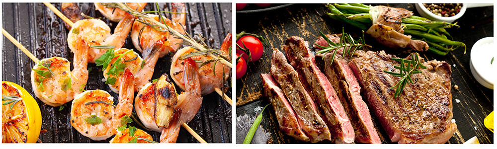 Sonifer SF6012 2000W Electric Contact Grill, Panini Press Barbecue Griddle, Smokeless Baking 90 Degree Open BBQ Griddle