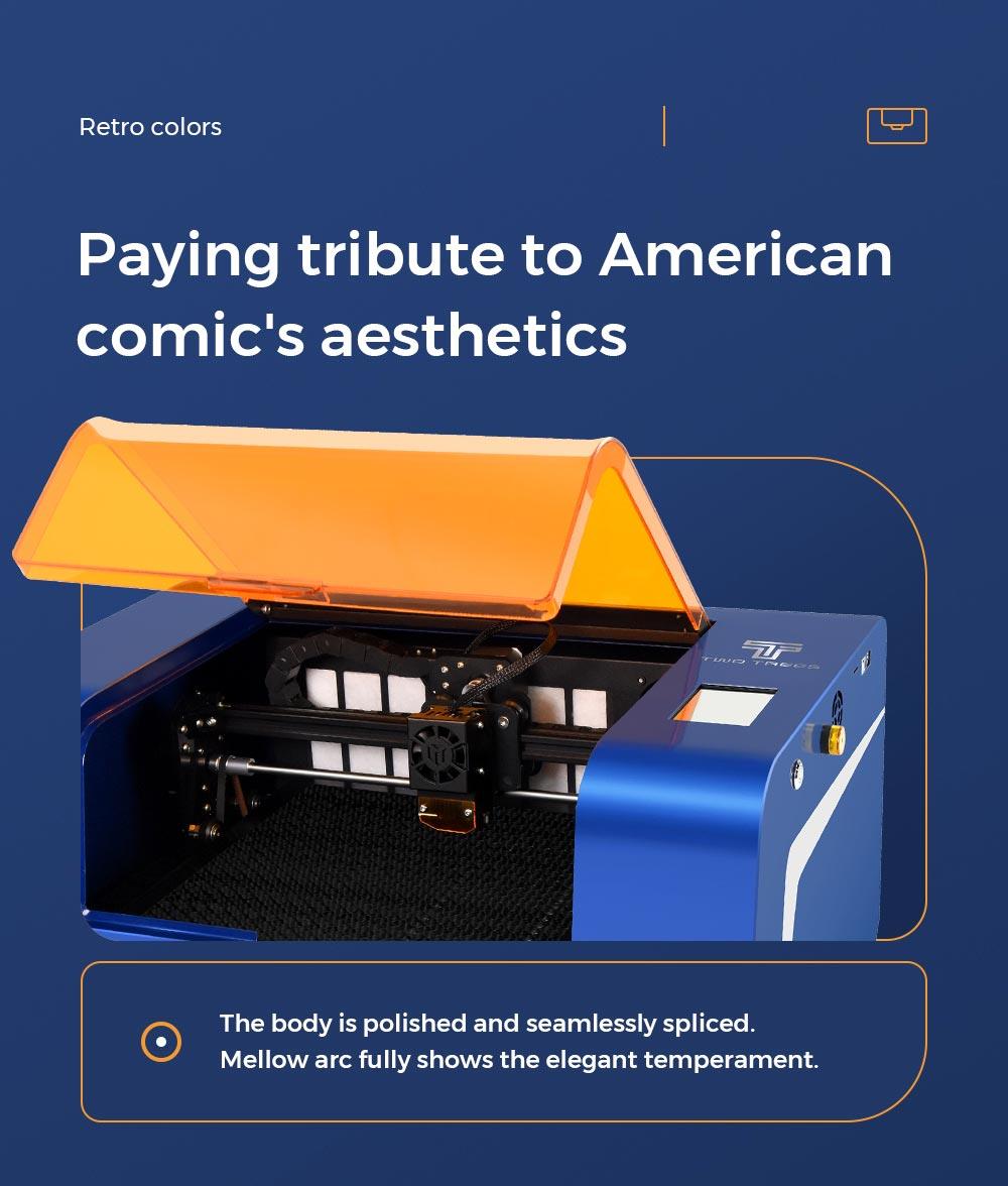 TWO TREES TS3 10W Laser Engraver Cutter LD+FAC+C with Fume Filtration for Cylindrical Objects Cans 200x300mm