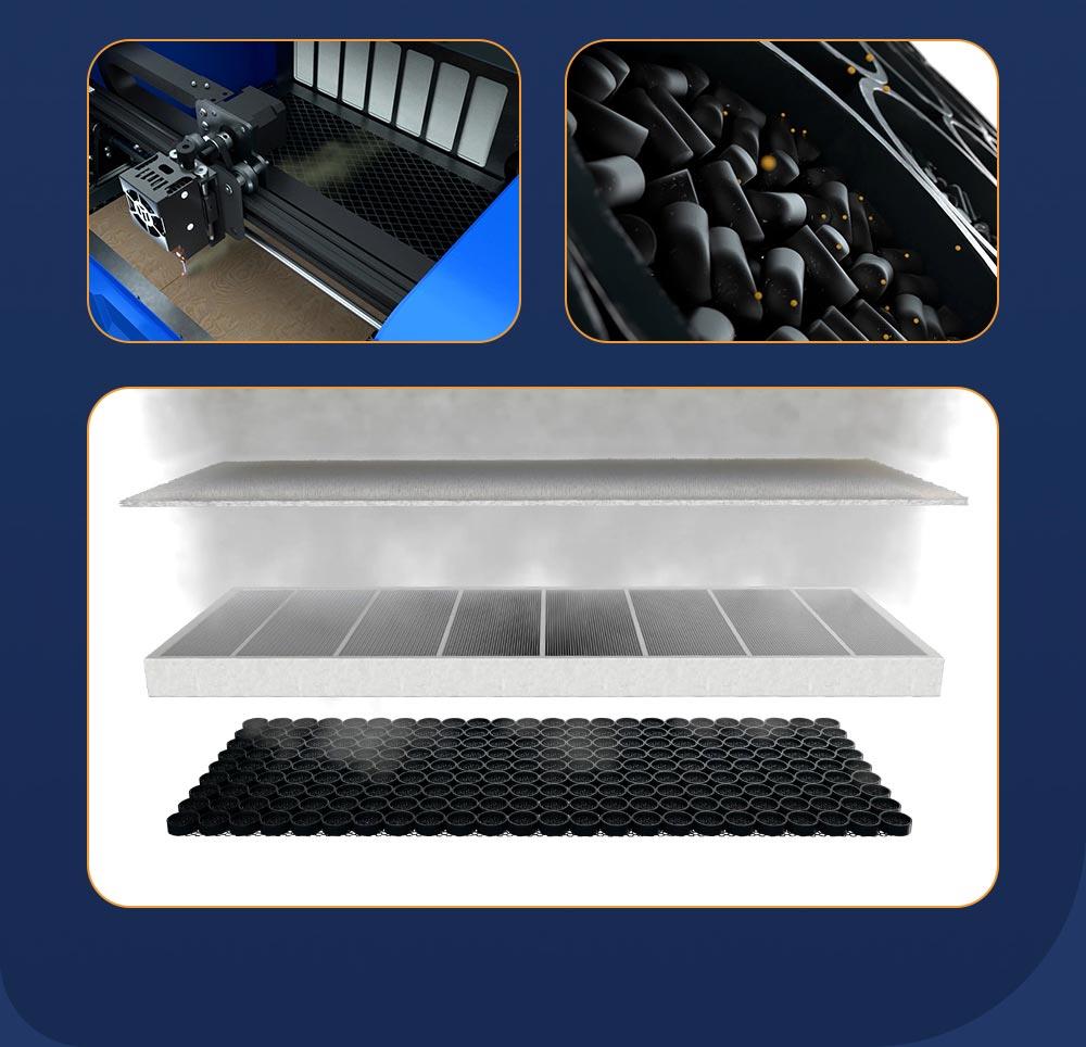 TWO TREES TS3 10W Laser Engraver Cutter LD+FAC+C with Fume Filtration for Cylindrical Objects Cans 200x300mm