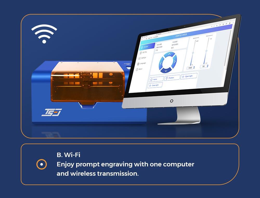 TWO TREES TS3 10W Laser Engraver Cutter LD+FAC+C with Fume Filtration for Cylindrical Objects Cans 200x300mm